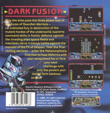 Dark Fusion box cover back